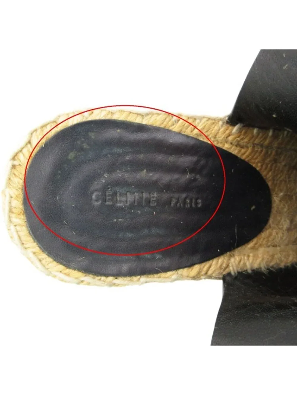 Celine Sandals Phoebe Philo Era by Leather Open Toe Wedge Sole Espadrille Shoes