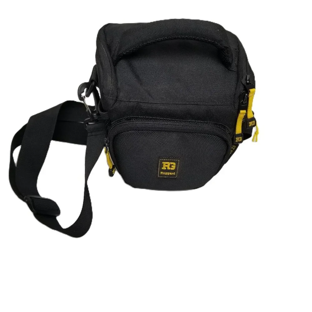 Ruggard Hunter 25 Camera Holster Bag Black Yellow DSLR Mirrorless Padded PHB125B