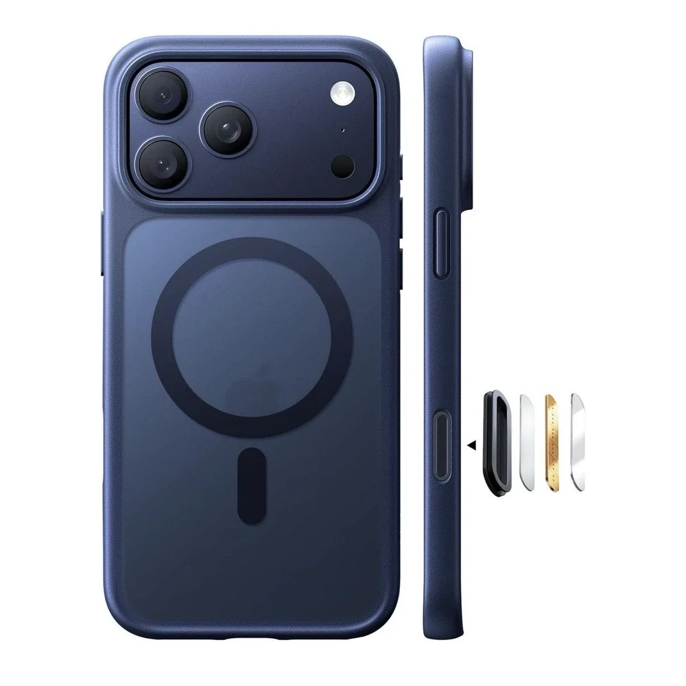 TORRAS‎ Ostand Q1 iPhone 17 Pro Case MagSafe Stand Cover Deep Blue