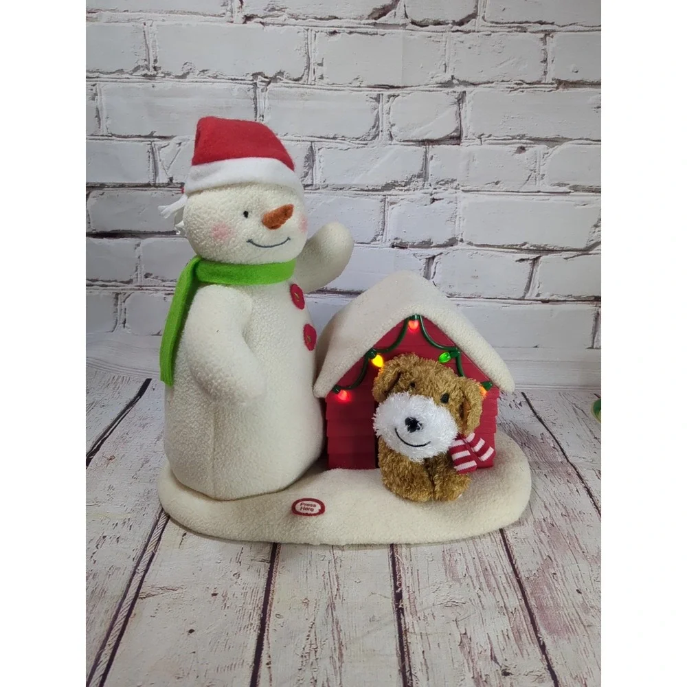 Hallmark‎ 2011 Jingle Pals Deck The Hall Duo Snowman Dog Animated Lights Singing