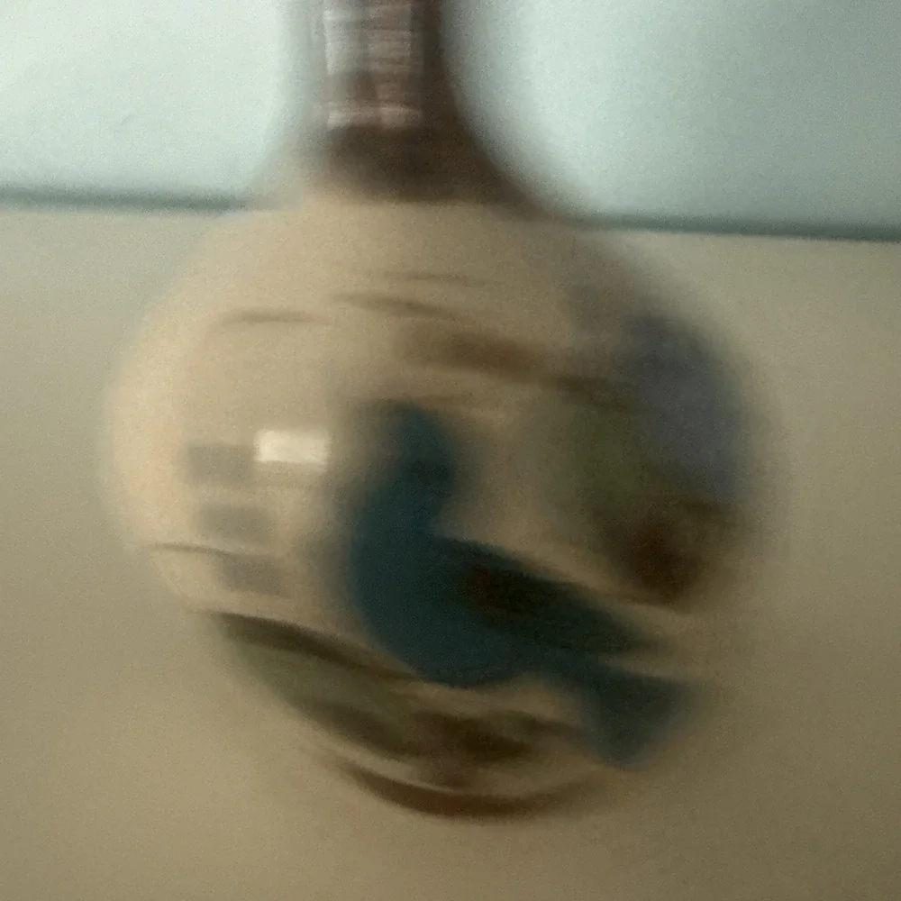 Vintage Uniquely Shaped Ken Edwards Tonala‎ Mexican Pottery Bud Vase Signed 5