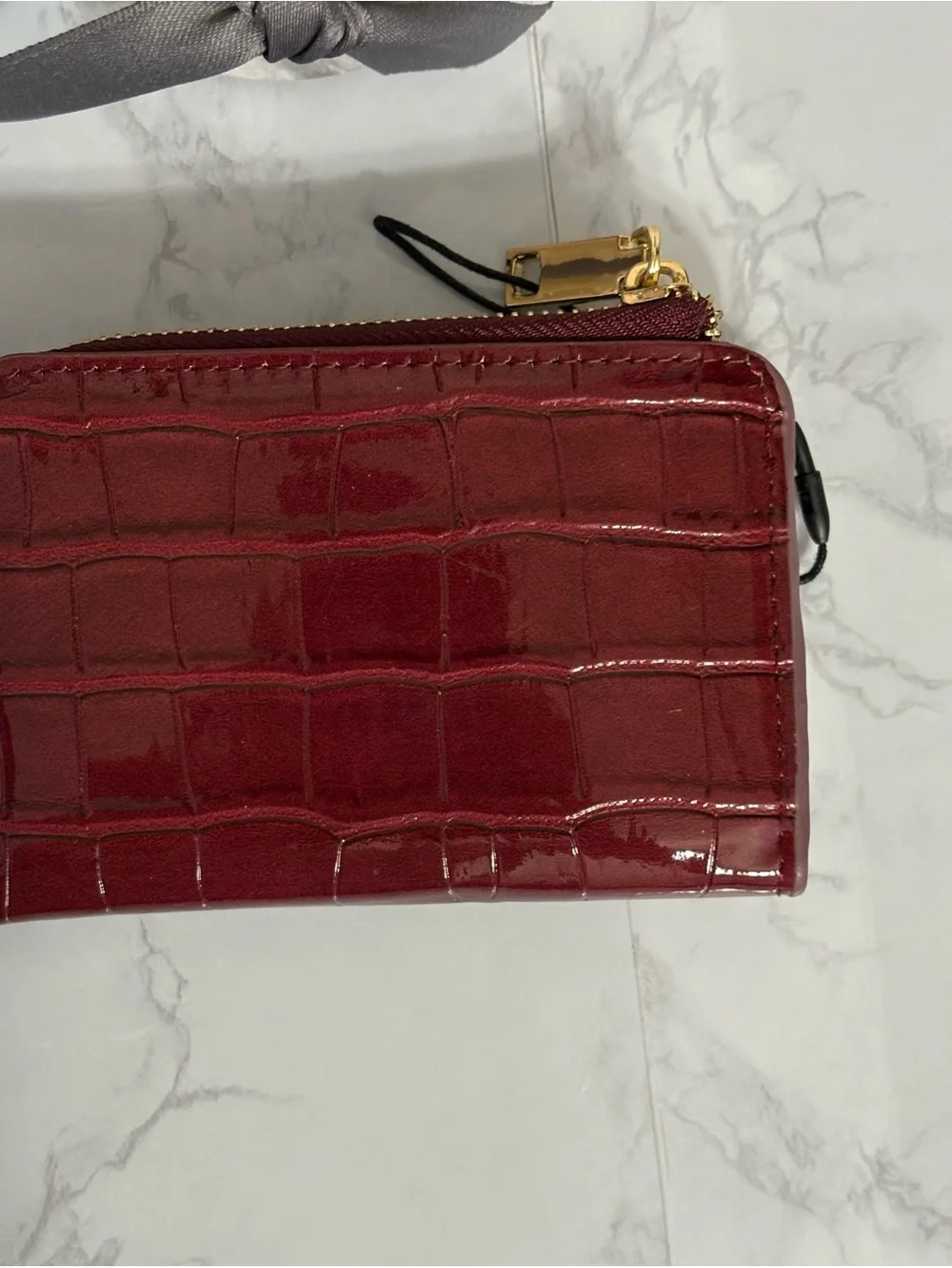 Mango burgundy croc