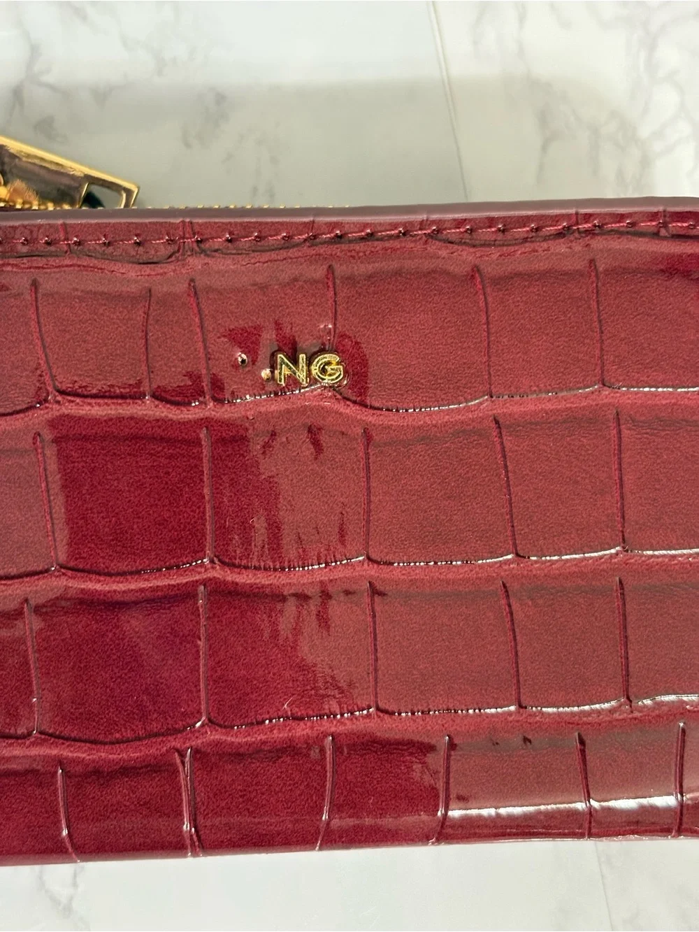 Mango burgundy croc
