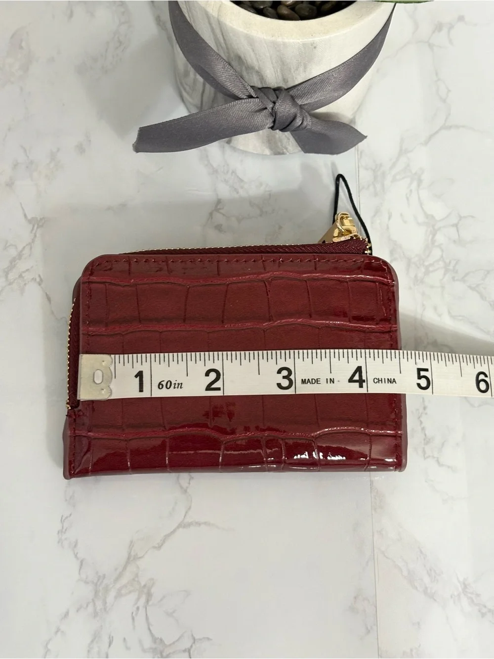 Mango burgundy croc