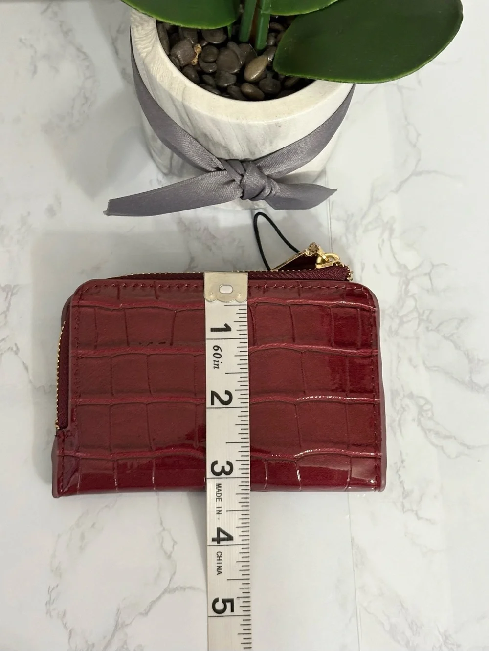 Mango burgundy croc