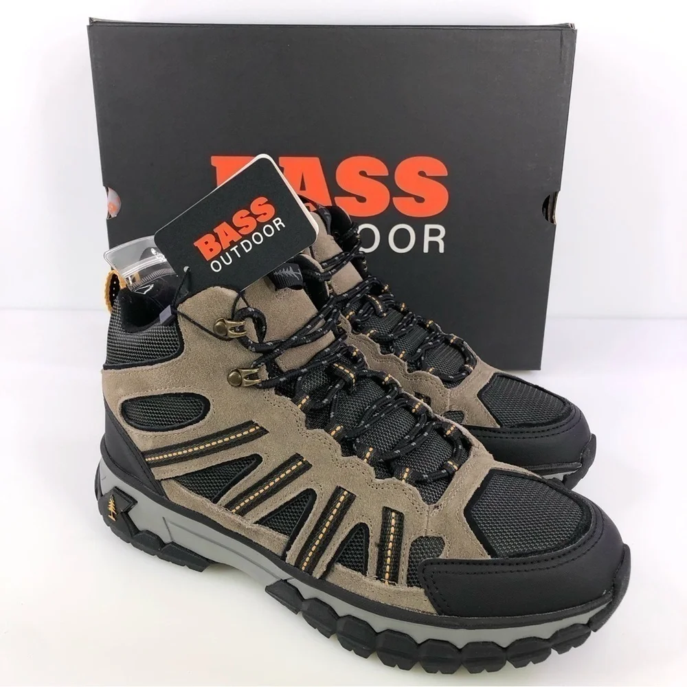 GH Bass Outdoor Men's Peak Hiker 2 Mid Boots Taupe Olive Black 9