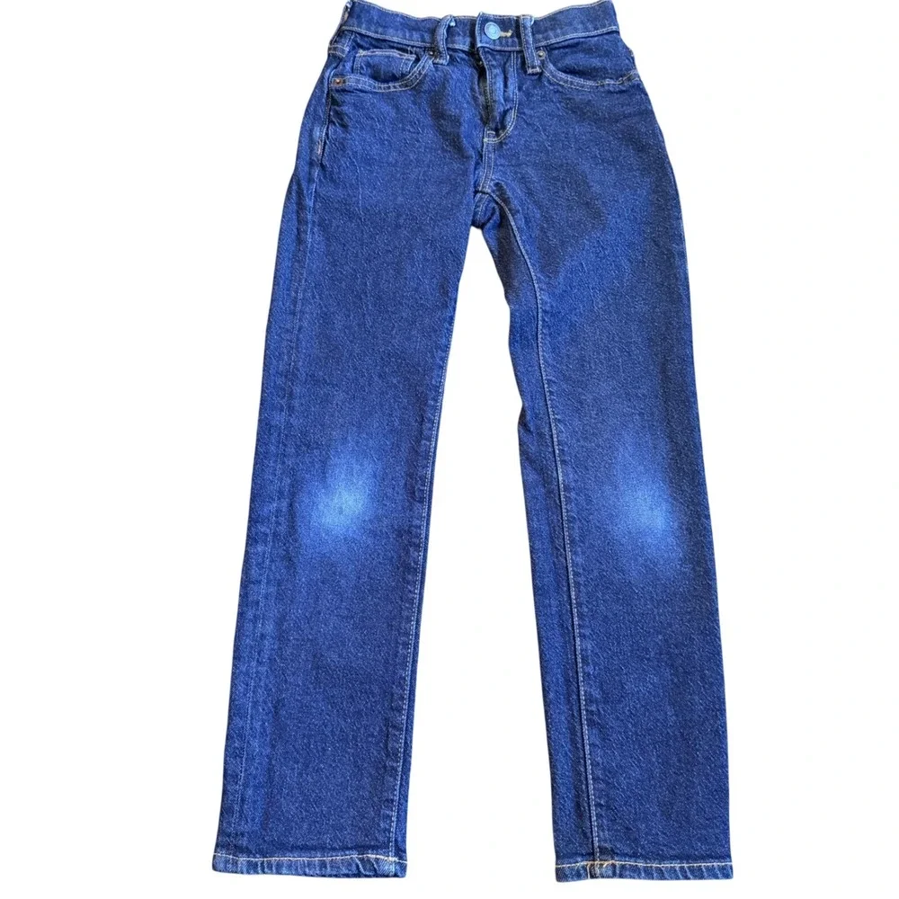 Old‎ Navy Boys Slim Jeans Size 7 Slim Dark Wash 360 Stretch Built-In Tough Denim