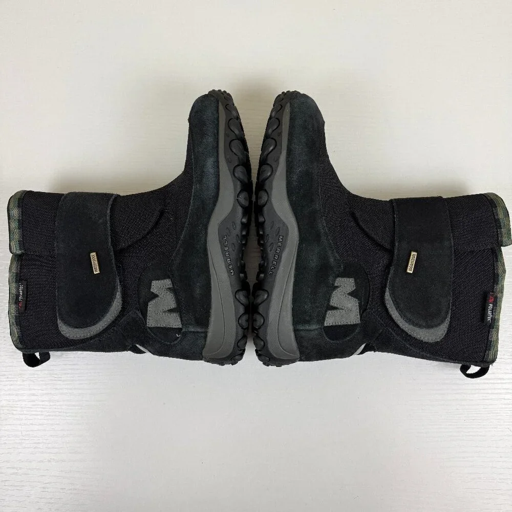 EUC Merrell Polar Tec Tundra Black Waterproof Youth Boots