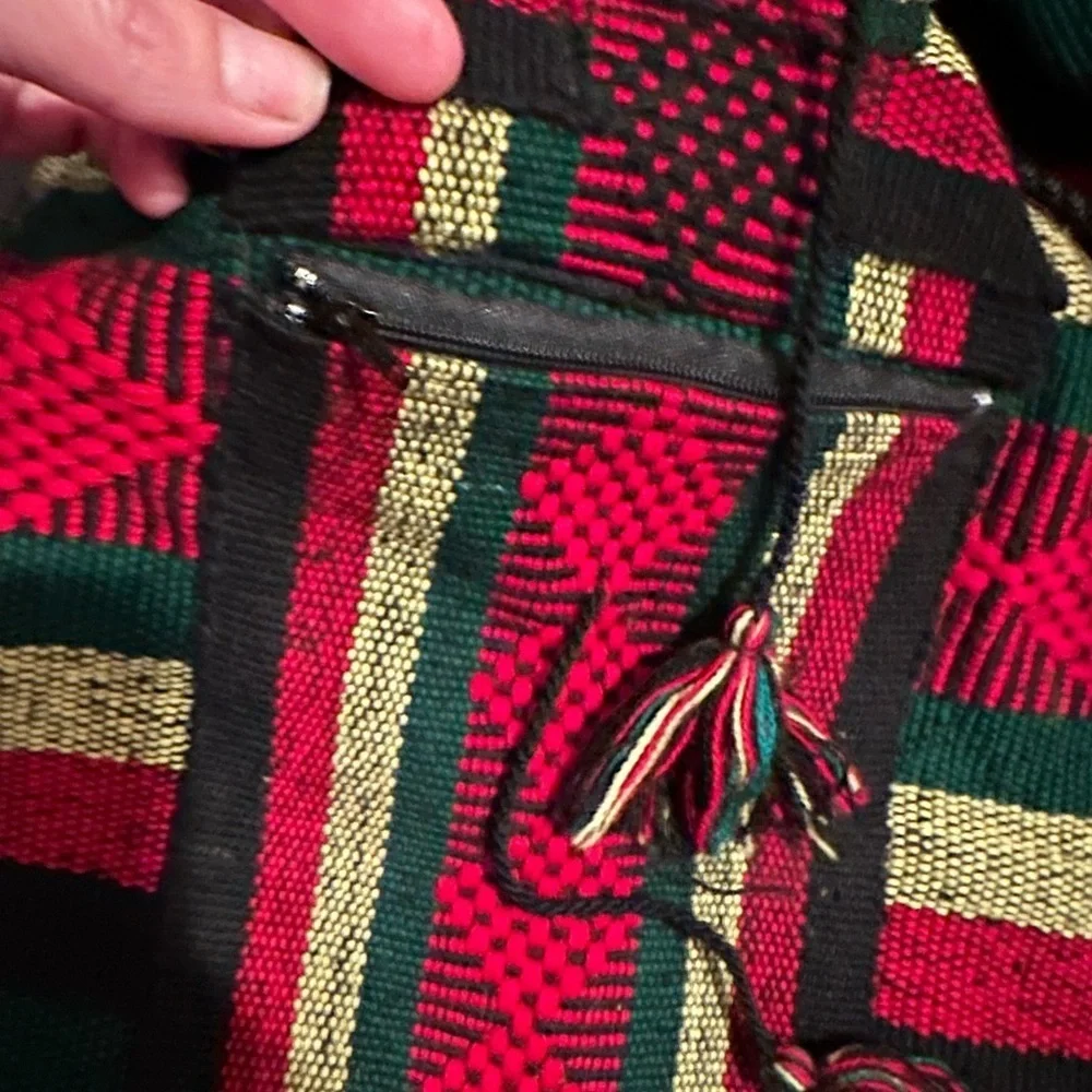 Woven Rasta backpack