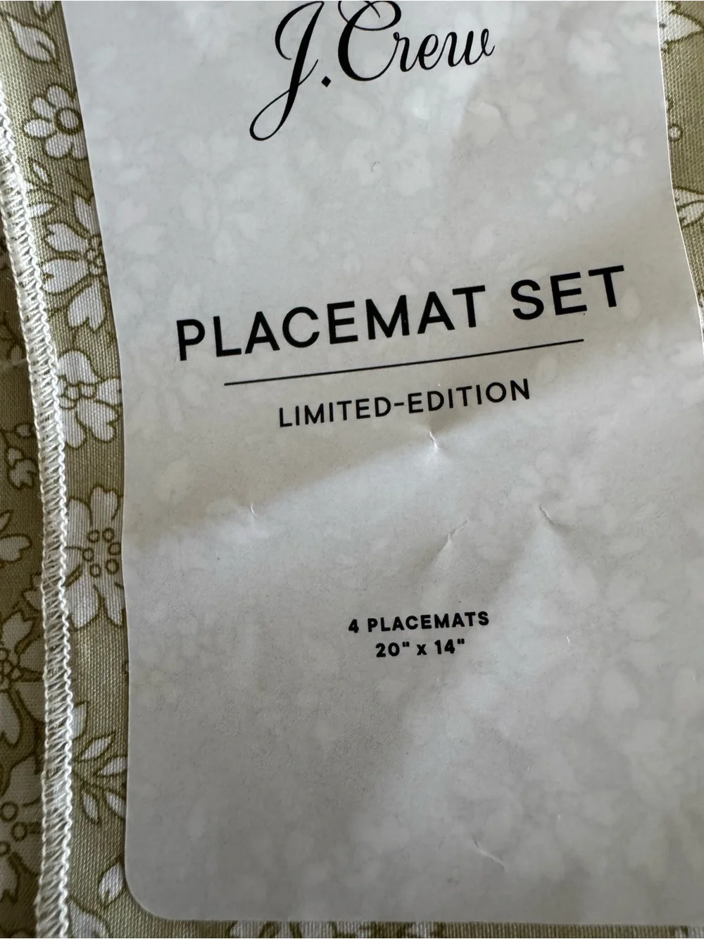 J. Crew crew placemat