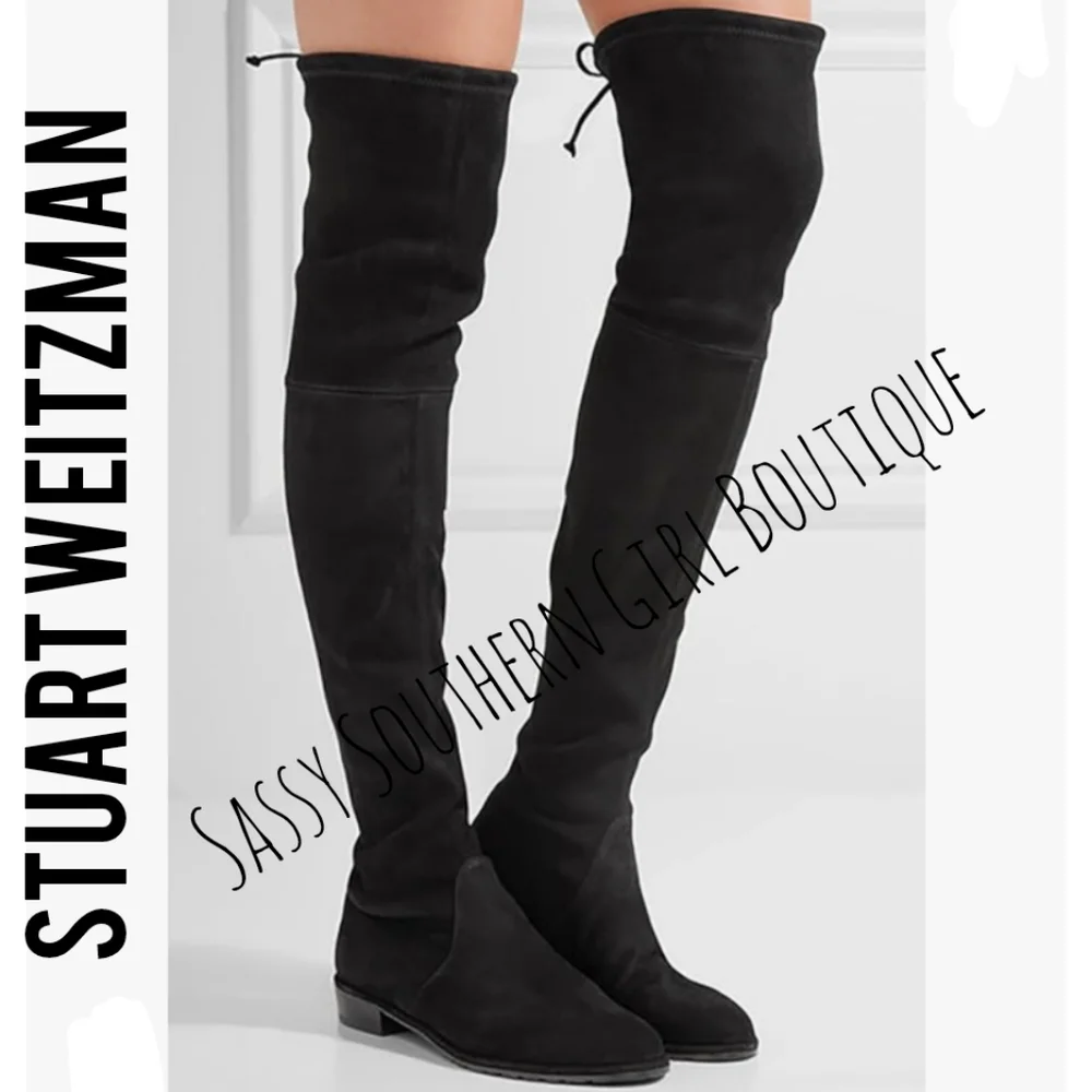 🆕⭐ STUART WEITZMAN Lowlands black suede boots
