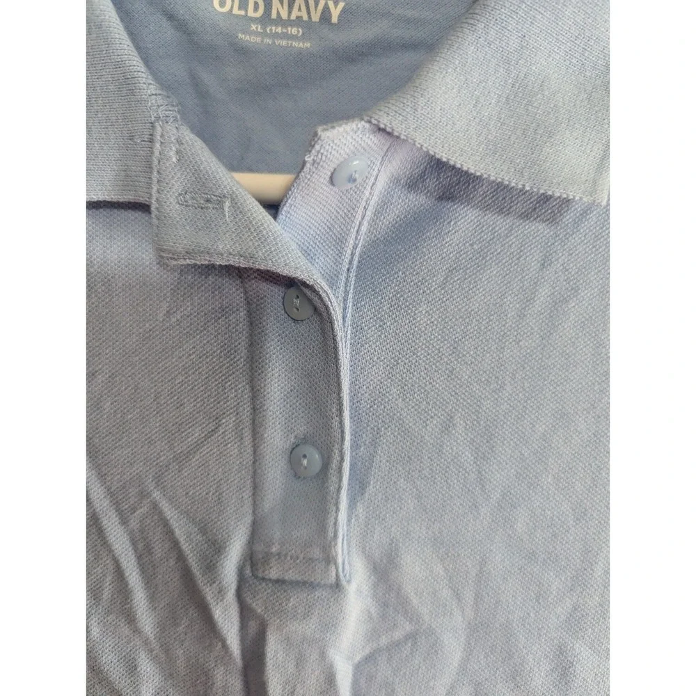 Old Navy Girl 14-16 blue‎ polo school uniform shirt top NWT
