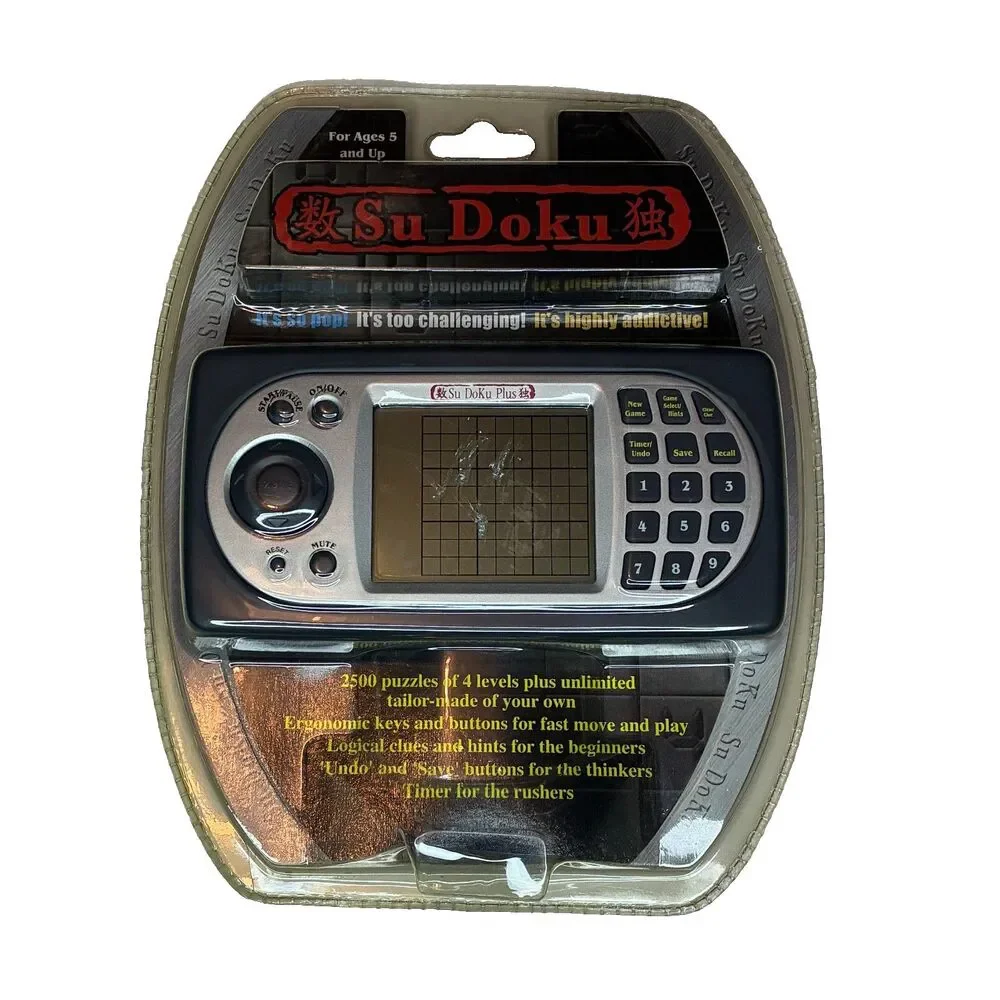 SuDoKu Su Doku Handheld Electronic Game 2500 Puzzles Toy Quest Travel New NIP
