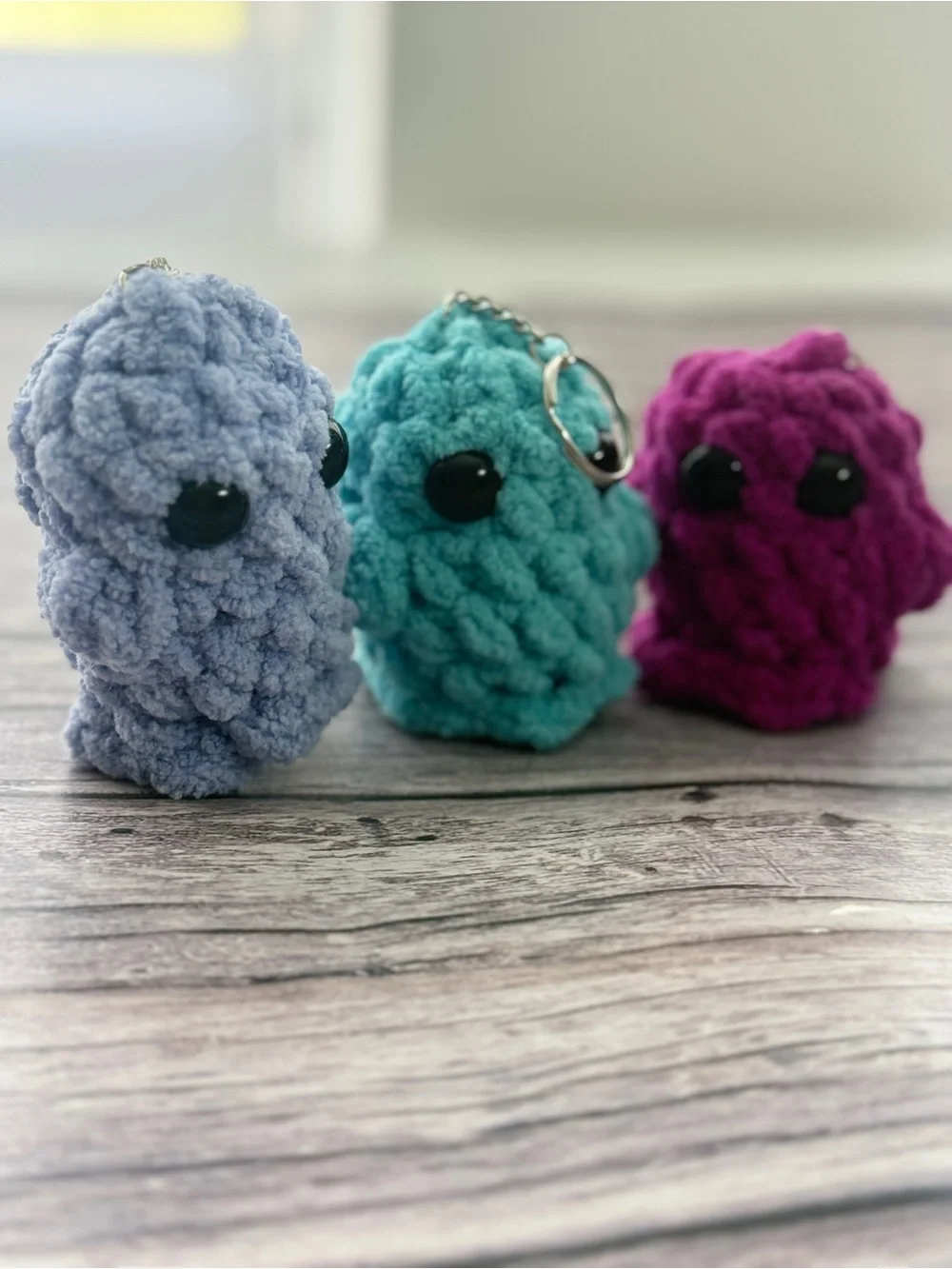 Handmade blue crochet