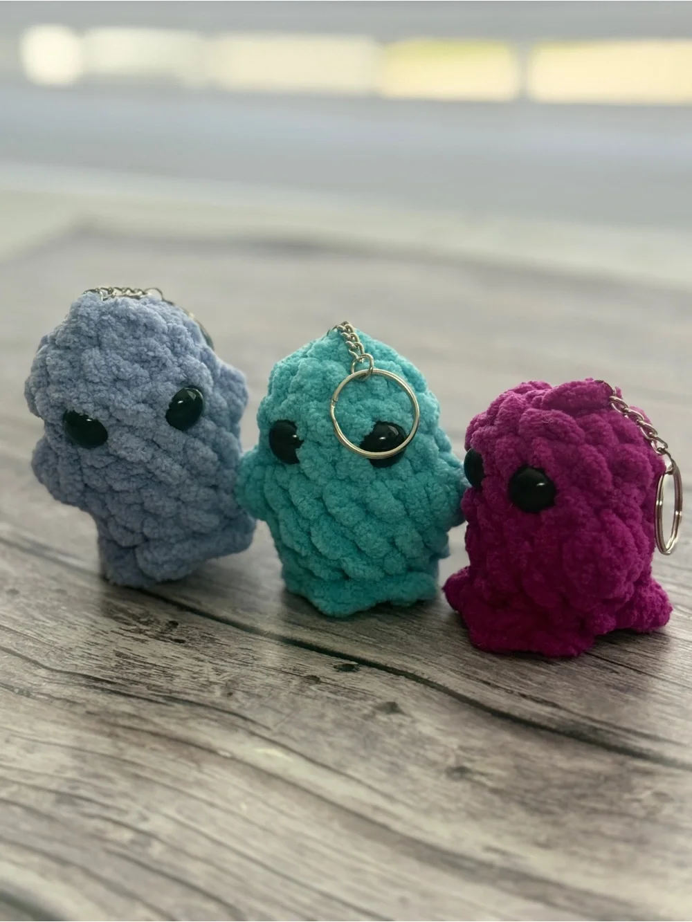 Handmade blue crochet