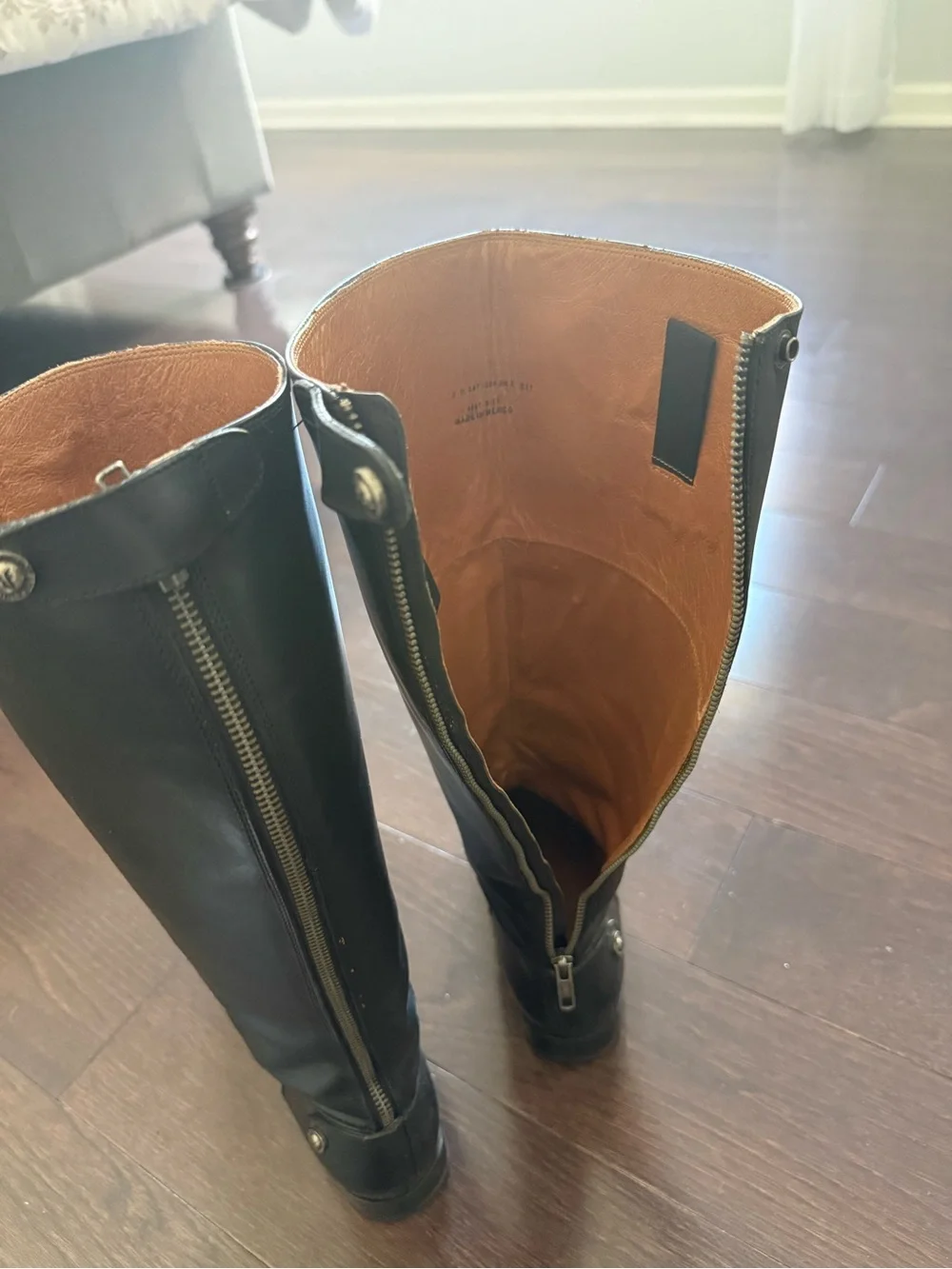 Frye Melissa Button Back Zip Tall Knee High Boots Size 8