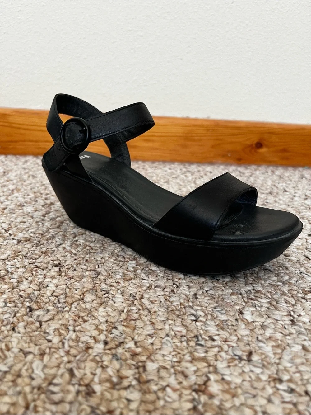 Camper black leather