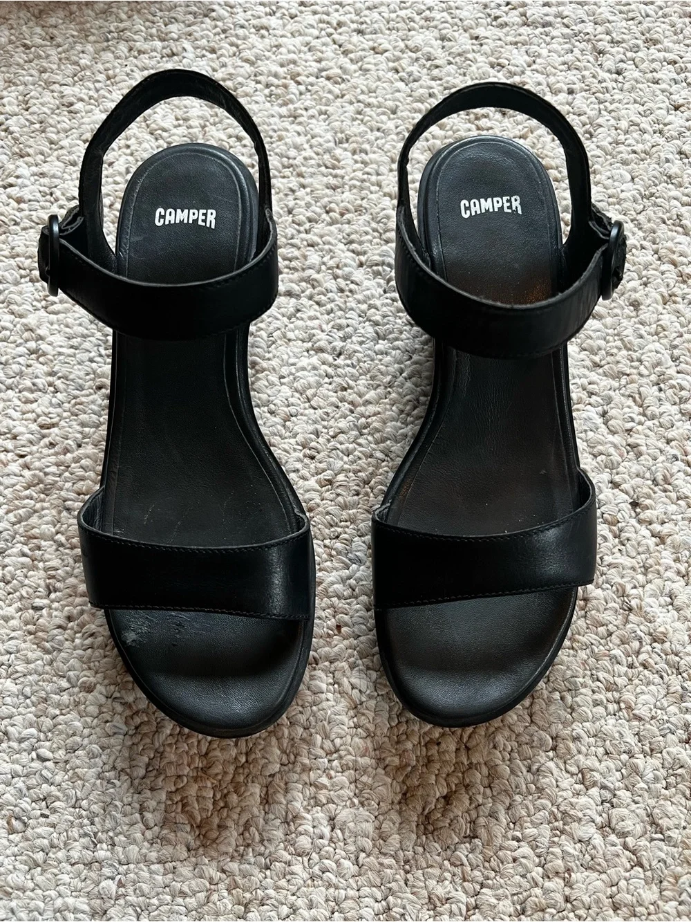 Camper black leather