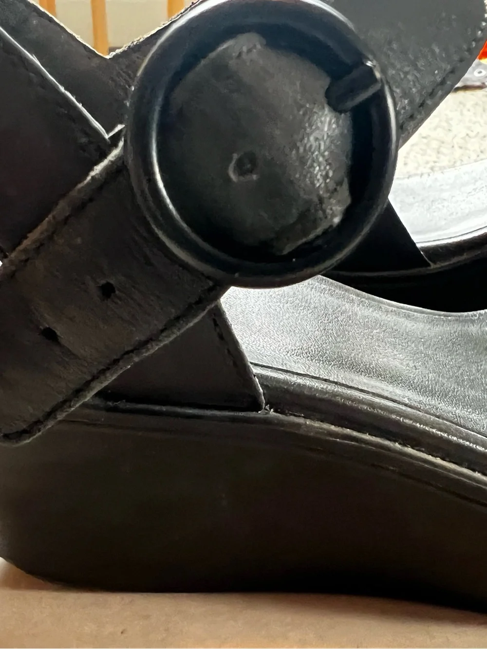 Camper black leather