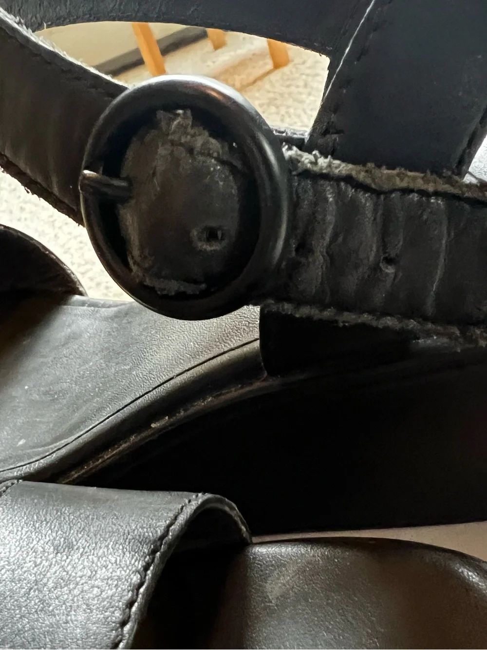 Camper black leather