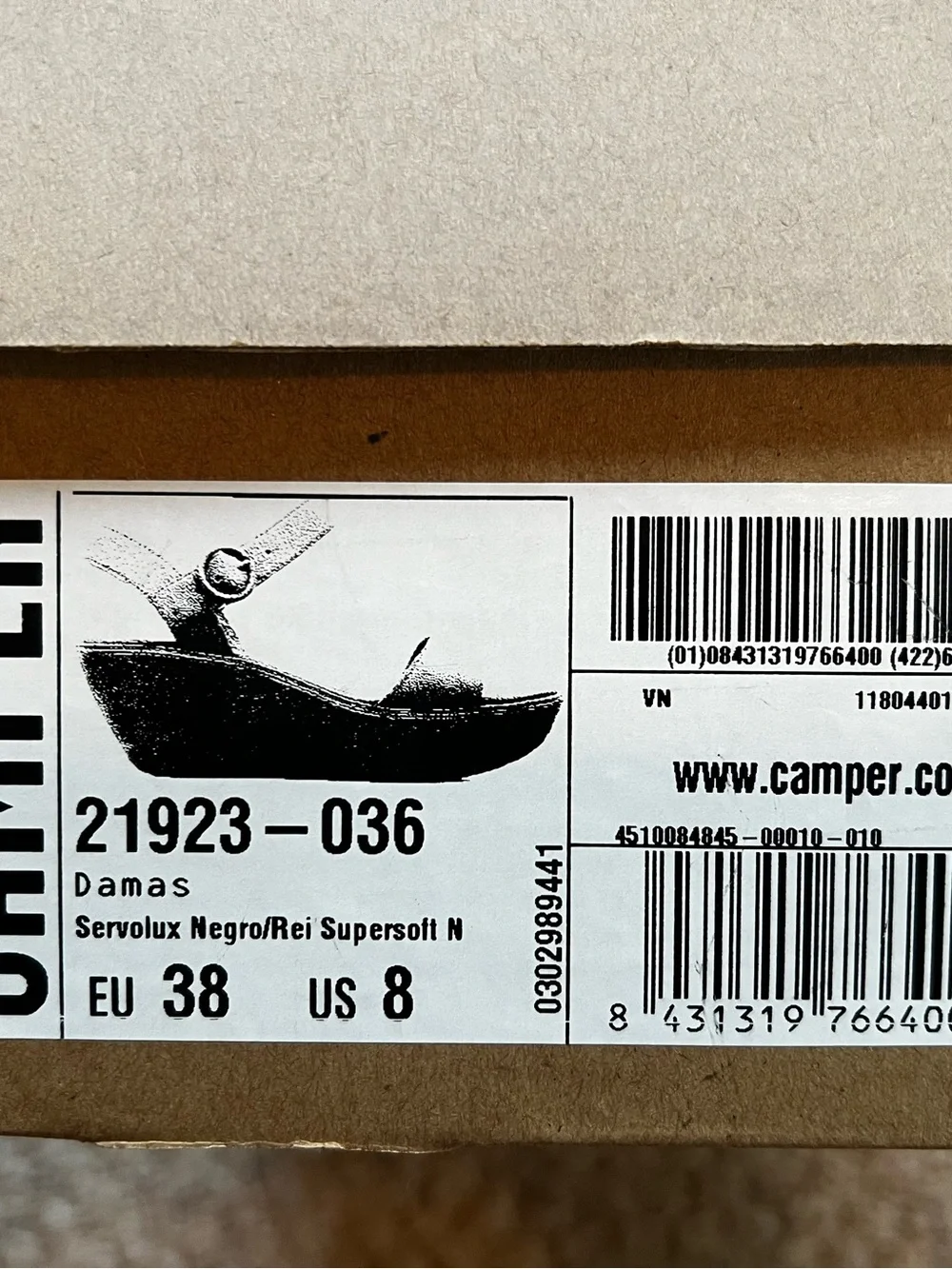 Camper black leather