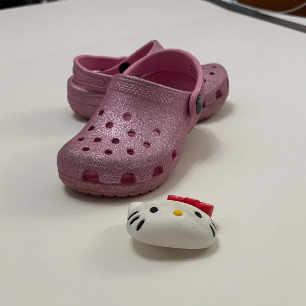 CROCS sparkly pink