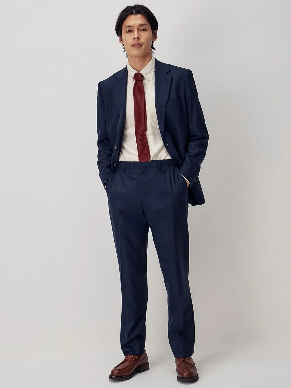 J. CREW Crosby Classic-fit suit pant in Italian wool Deep Navy 36/32 $250 BT800