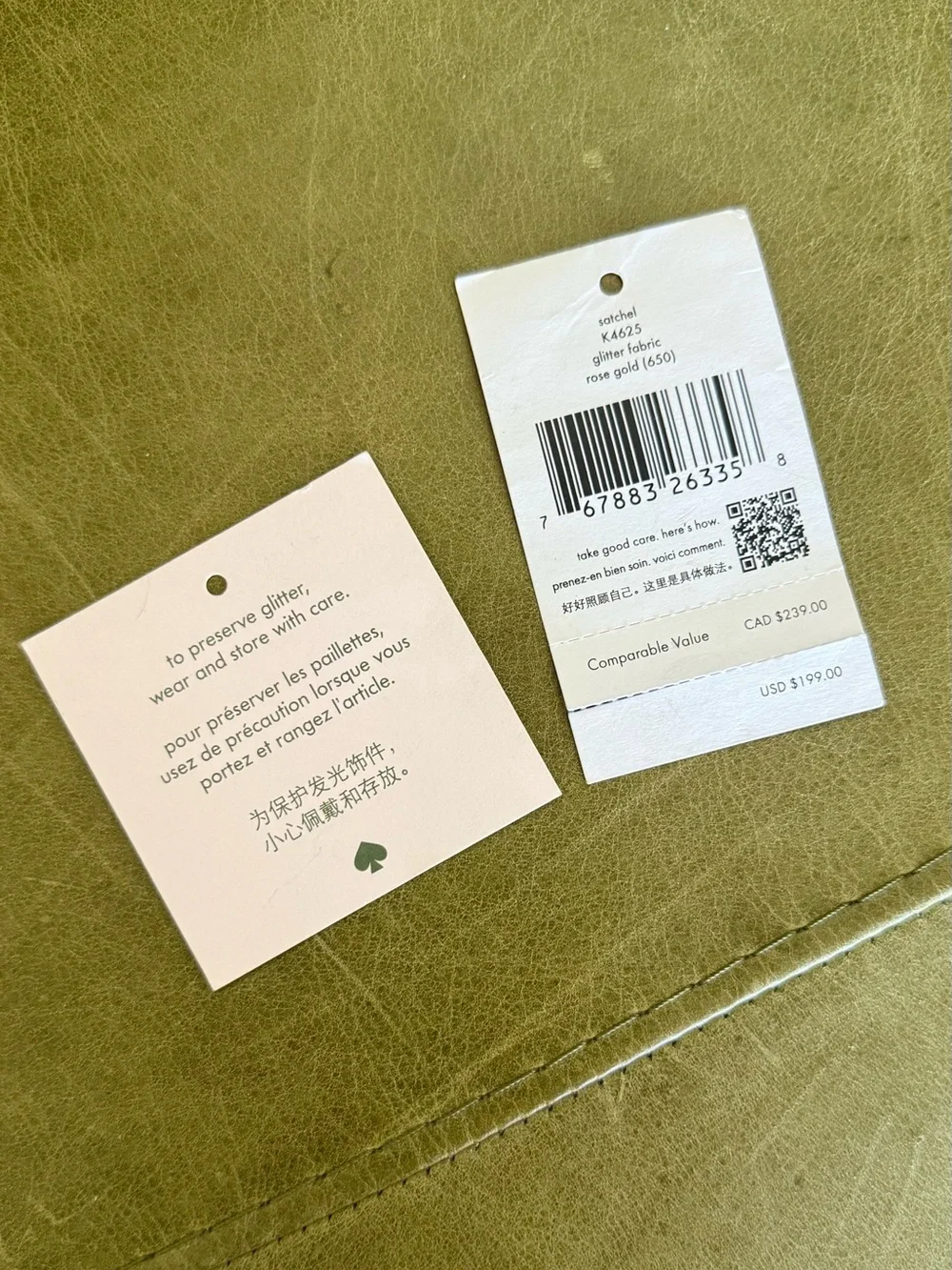 kate spade great tag