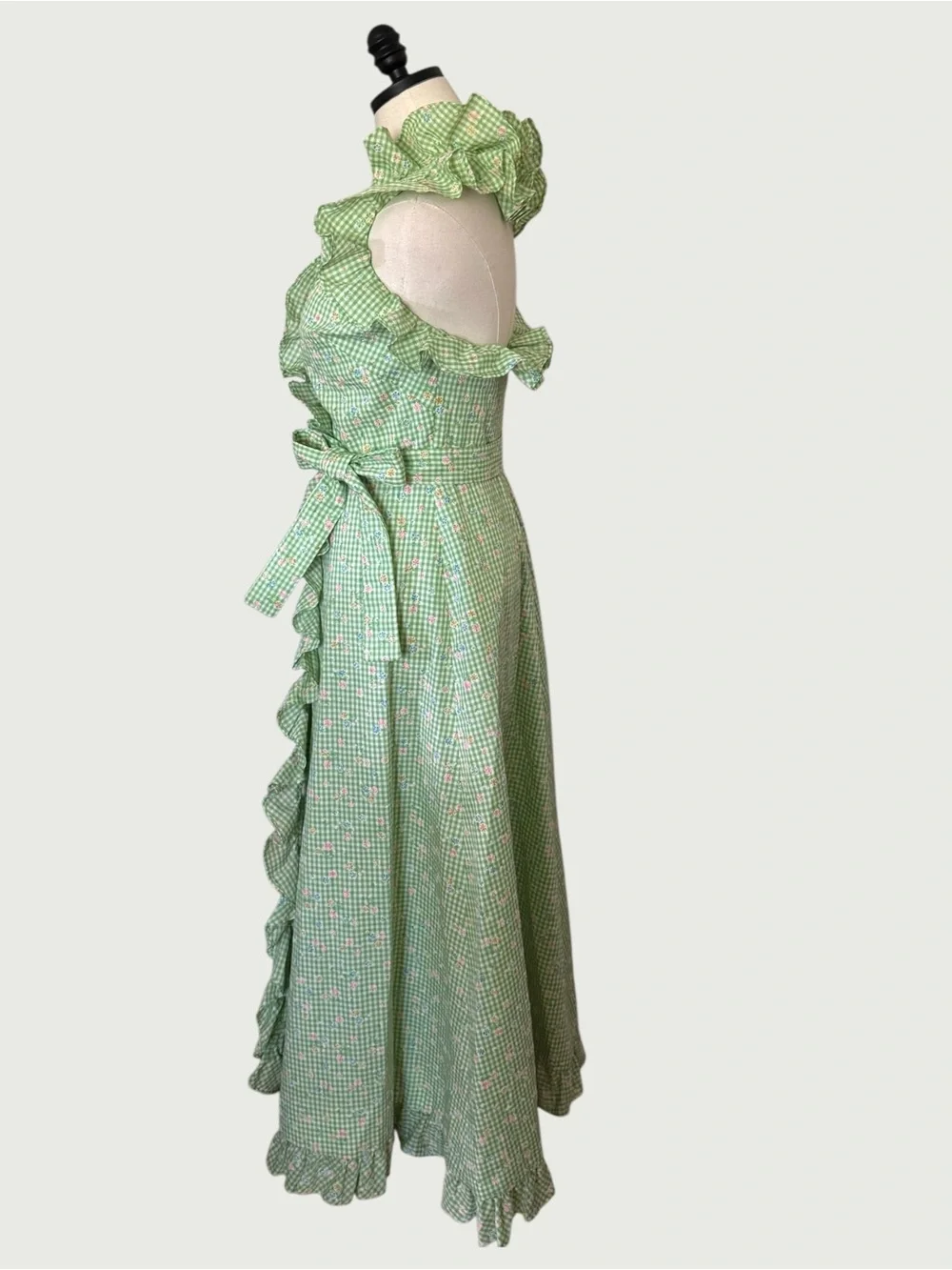 Handmade vintage flocked