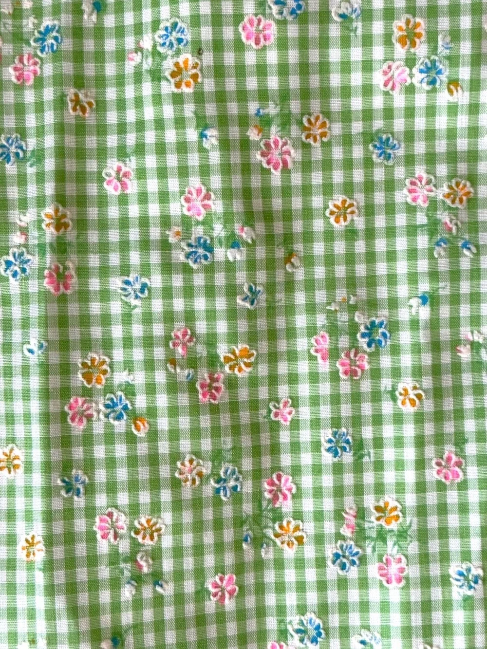 Handmade vintage flocked