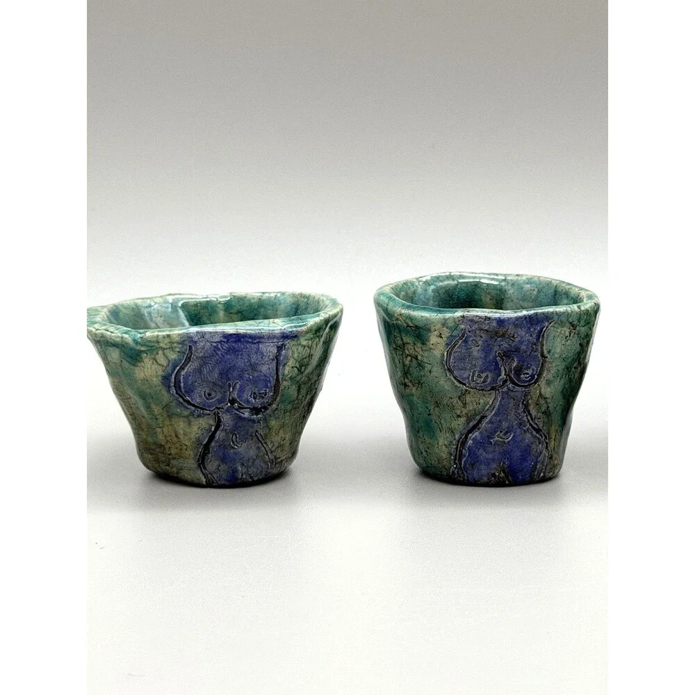 Studio Art Pottery handbuilt raku