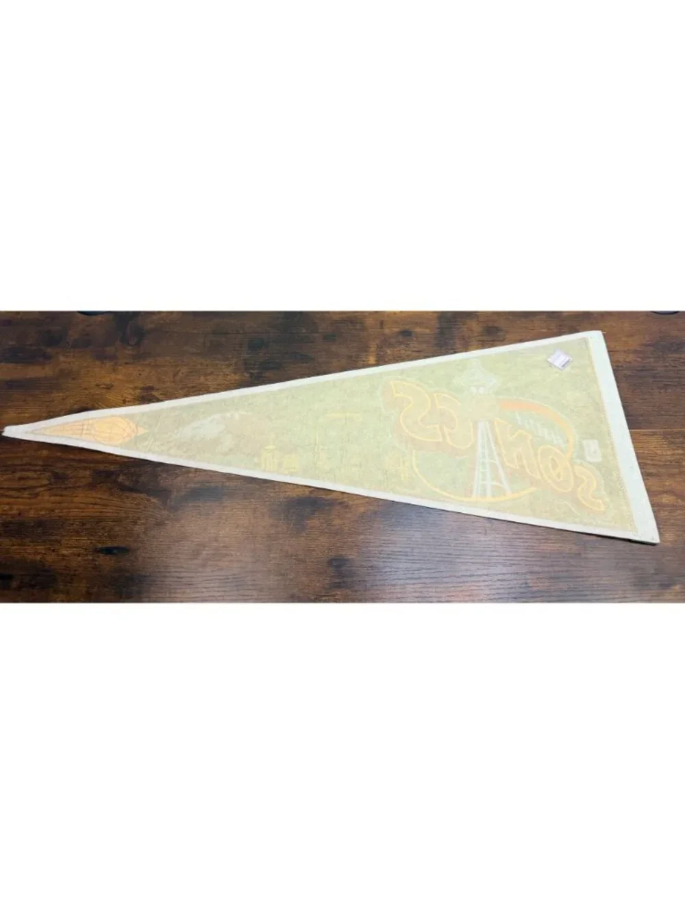 Seattle Supersonics 1994 NBA Vintage Pennant With Space Needle & Skyline Design