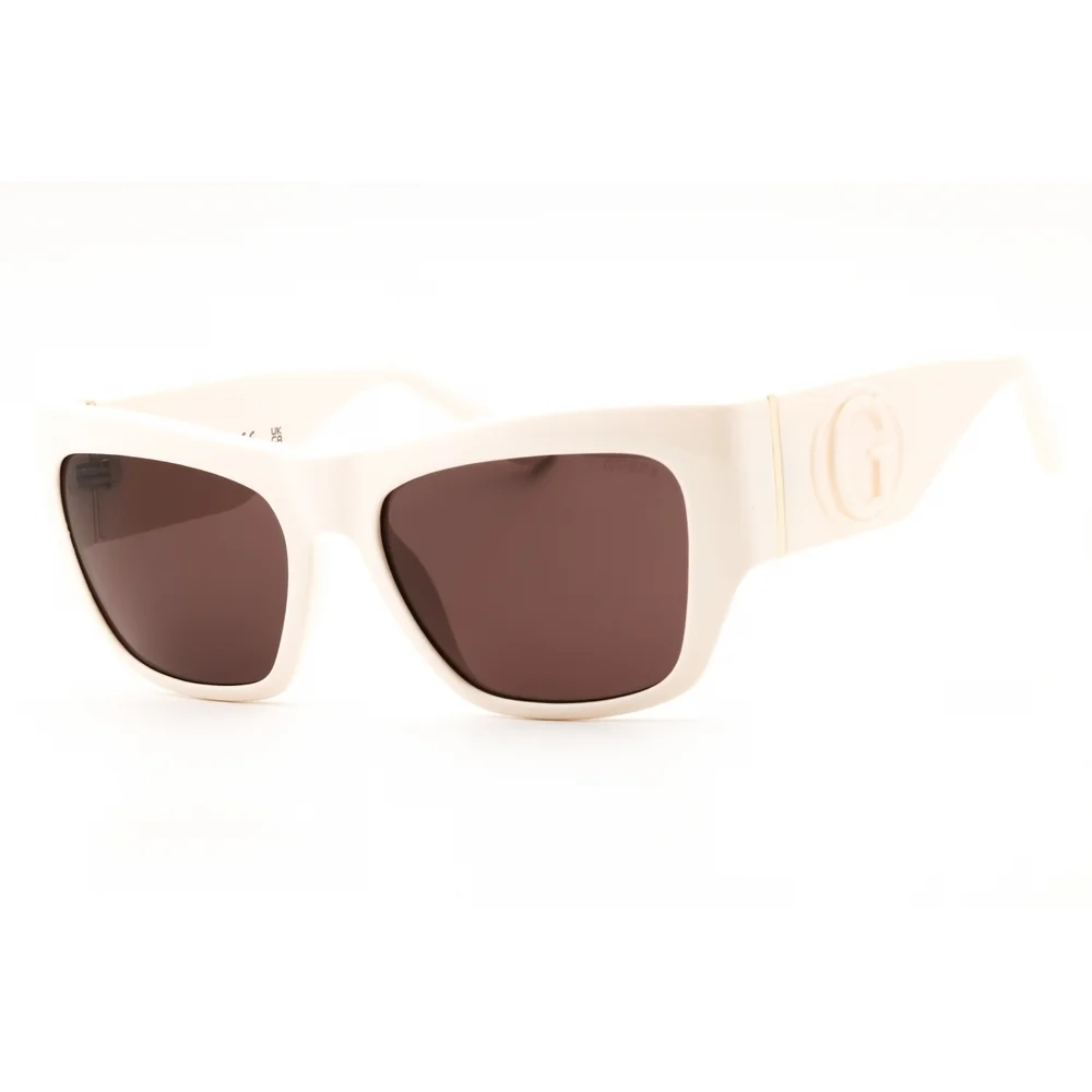 NWT Guess GU00252-25Y Ivory Rectangle 54mm Sunglasses