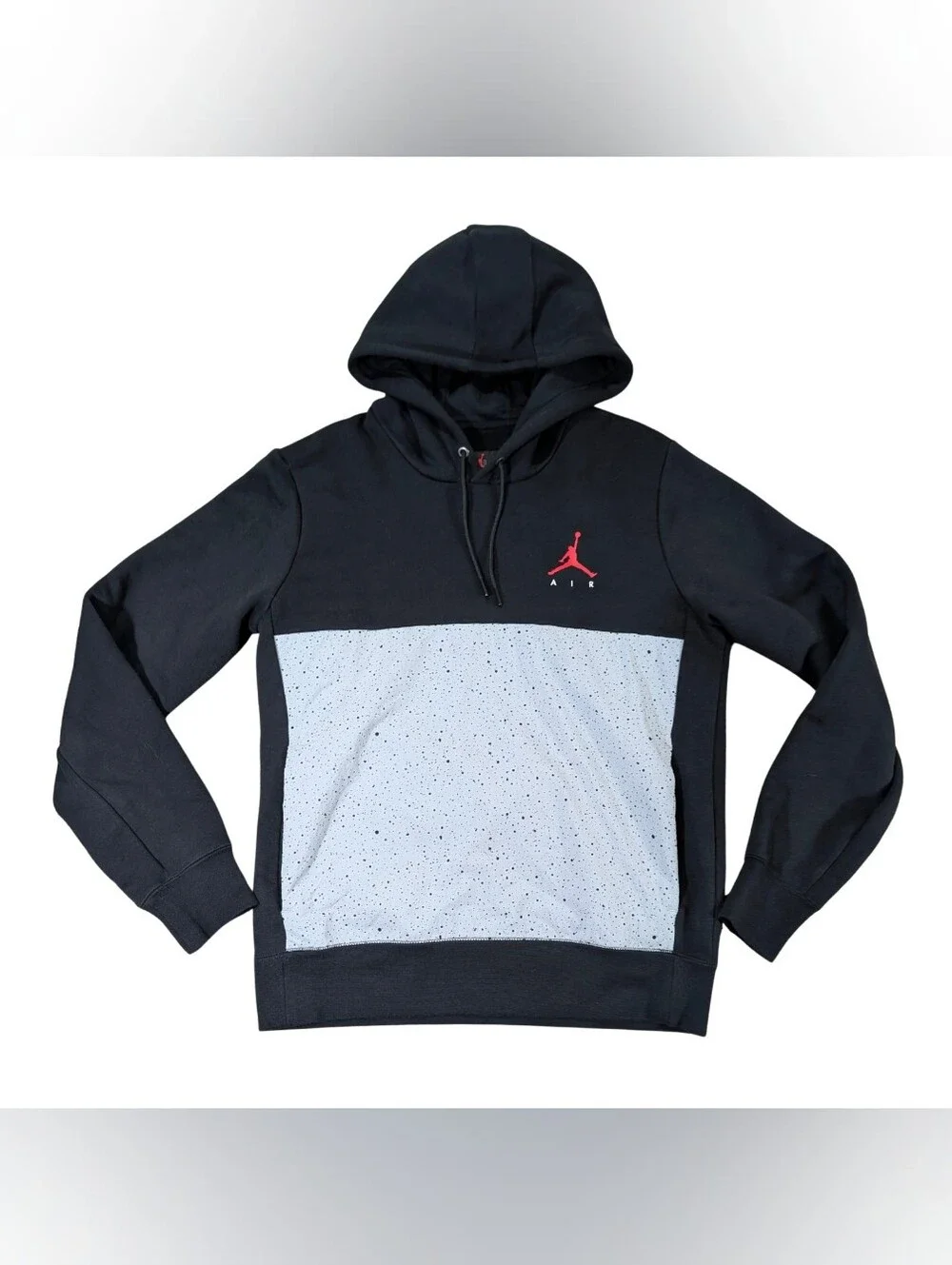 Jordan Sportswear Flight Fleece Cement Hoodie Medium Black Jumpman Pullover