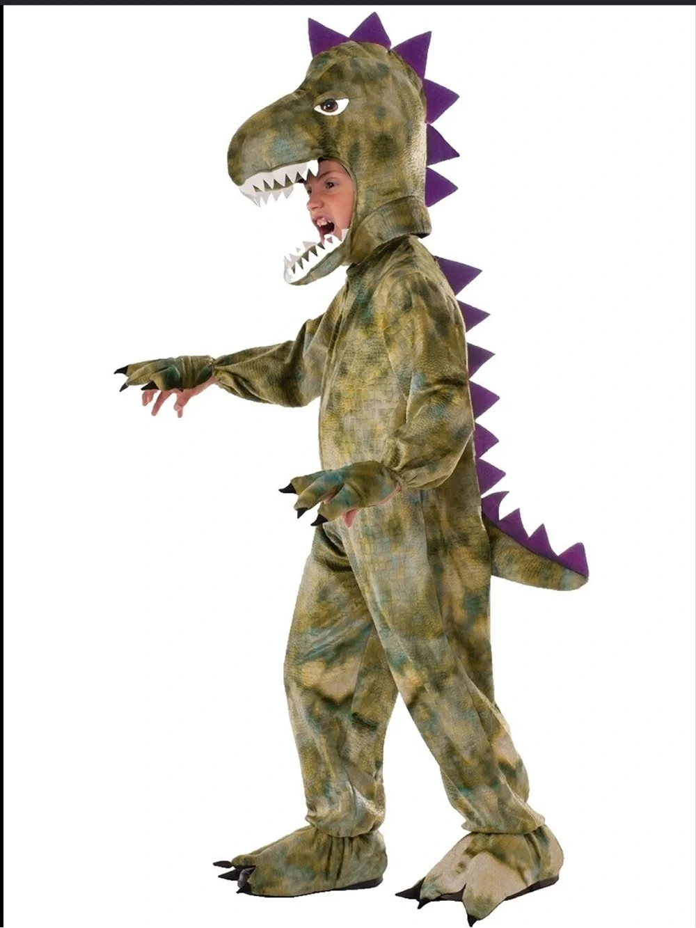 Forum Novelties Dinosaur T Rex Halloween costume Hood and Shoe Covers  4, 5, 6