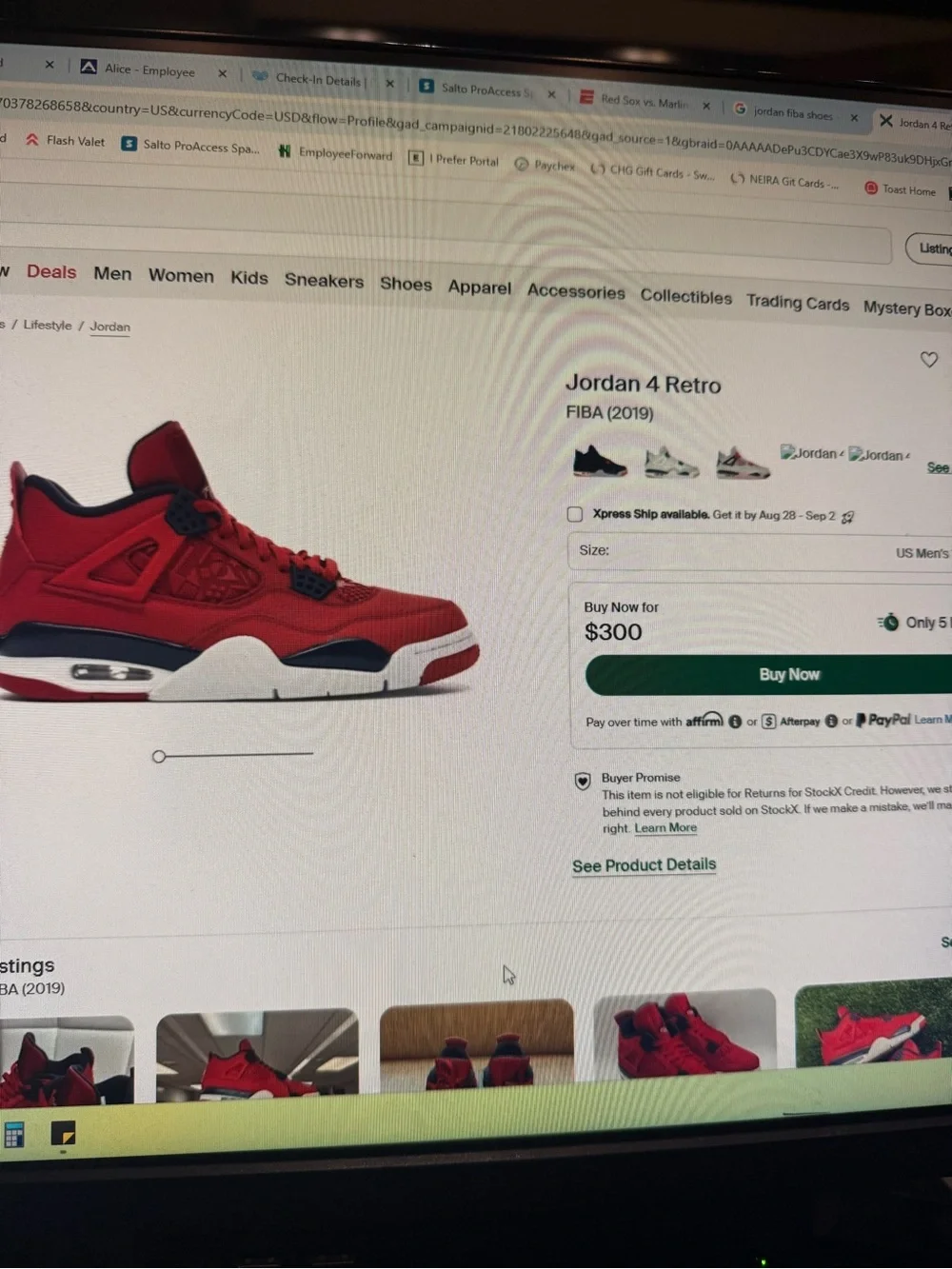 Jordan vibrant red