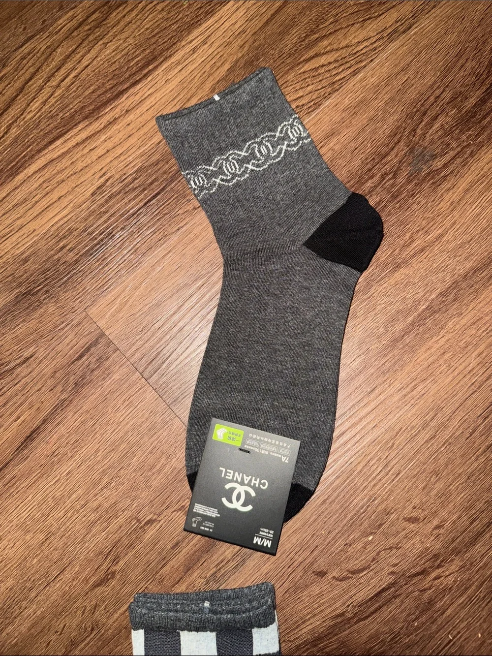 Unbranded CC Logo Black, White, Gray & Cream Logo Crew Sock Set (5 pack)