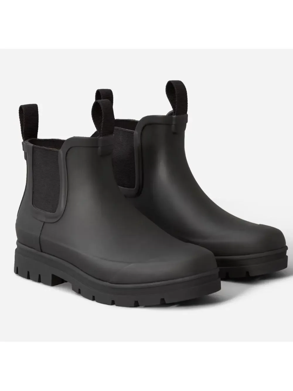 Everlane Black Chelsea Rain Boots Size 10 Waterproof Lug Sole Minimalist NWOB