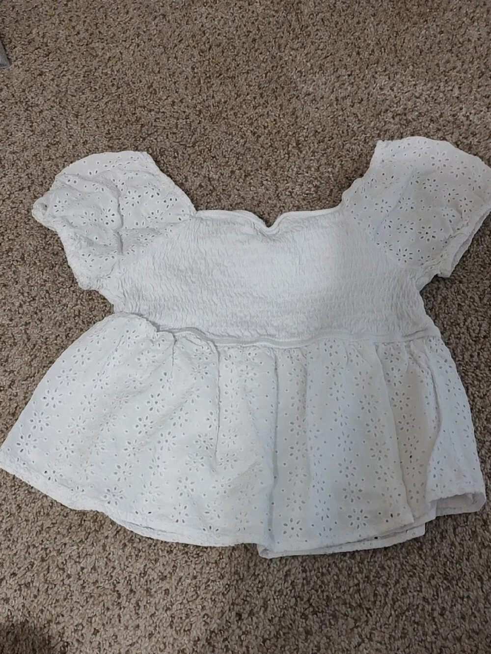 Justice white eyelet