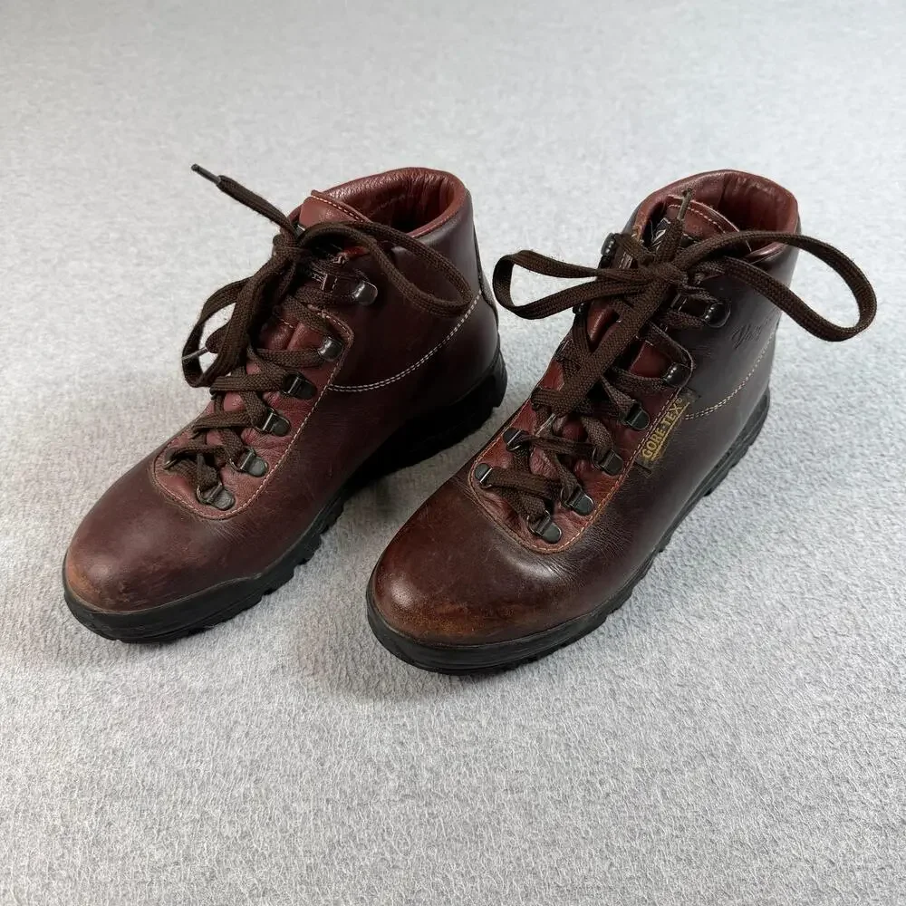 Vasquez Skywalk Leather Boots Men Size 8 Brown Leather Gore-Tex Waterproof Italy