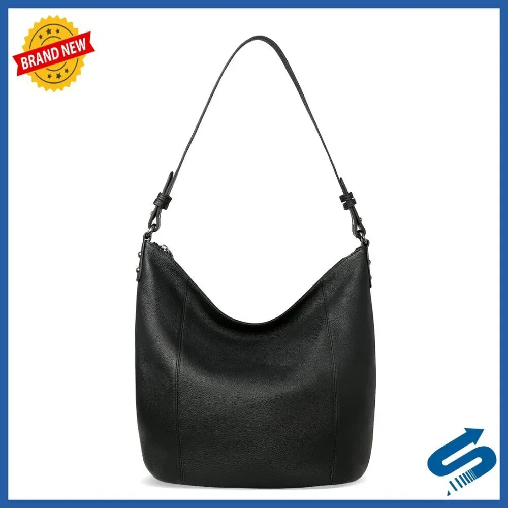 Large Capacity Leather Hobo Bag with Adjustable Straps for Everyday Work
