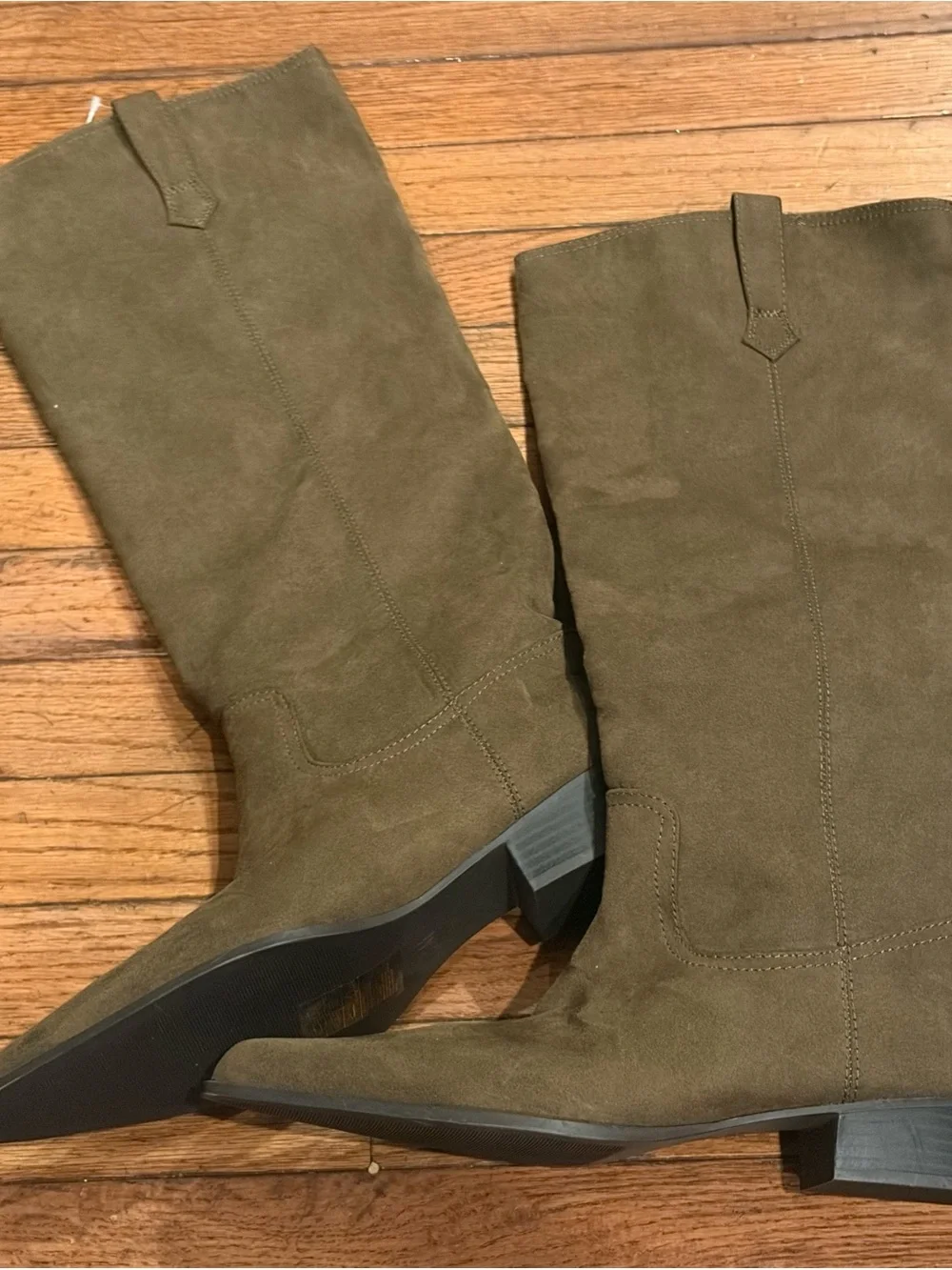 H&M Brown Suede Over-the-Knee Western Boot