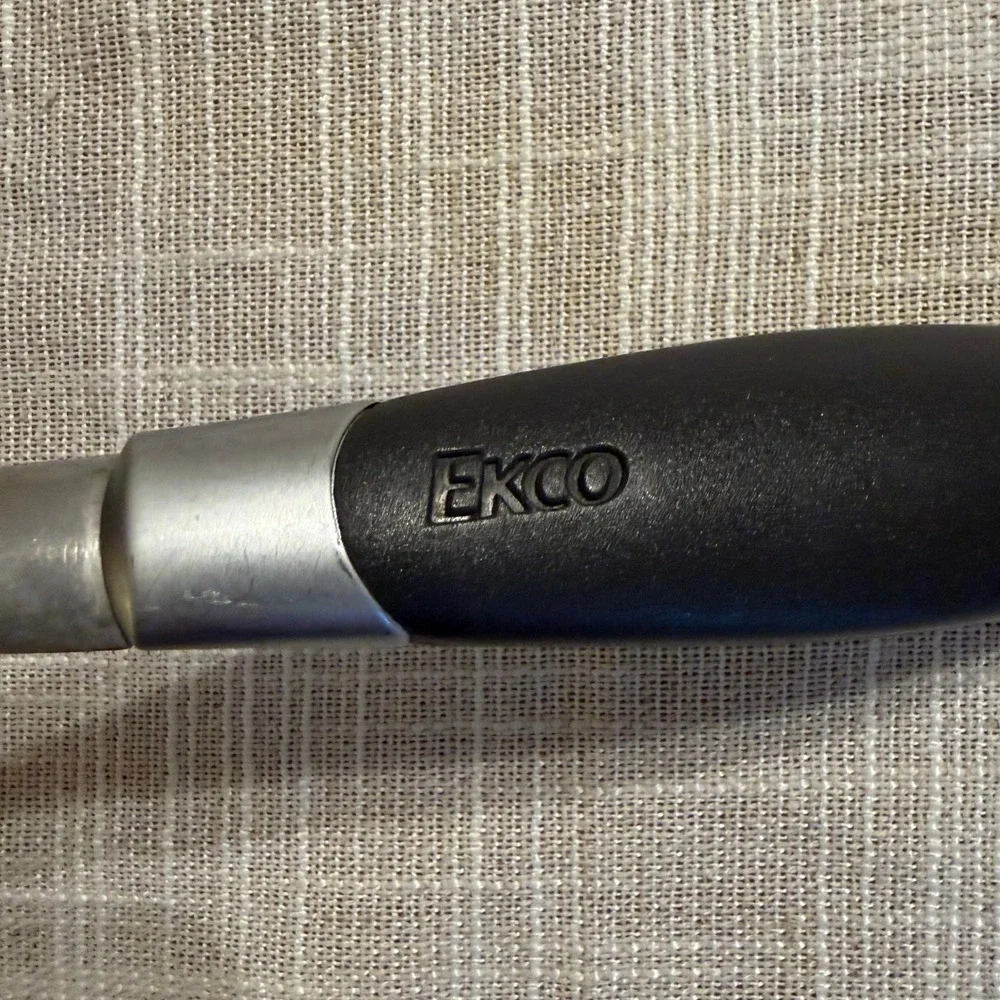 Ekco‎ Stainless Steel Slotted Spoon Black Ergonomic Handle 14 Inch Kitchen Tool