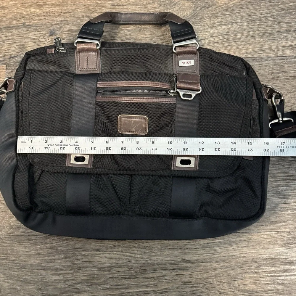 Tumi Alpha Bravo Pinkney Flap Brief Case 2-Way Hand Shoulder Messenger Bag‎