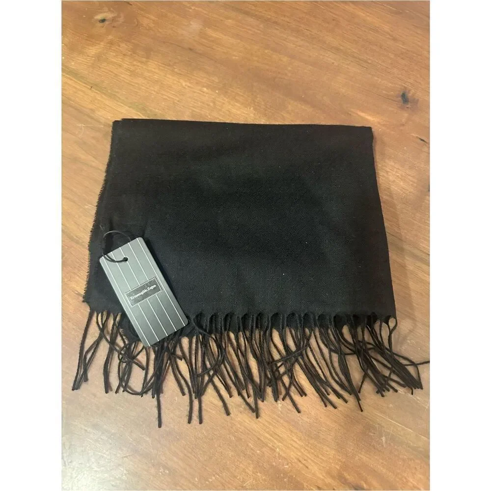 Ermenegildo Zegna black fringed