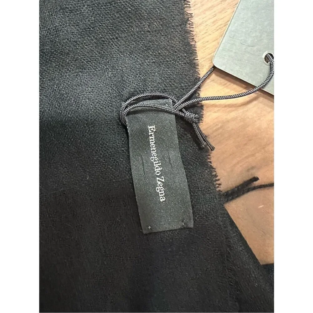 Ermenegildo Zegna black fringed