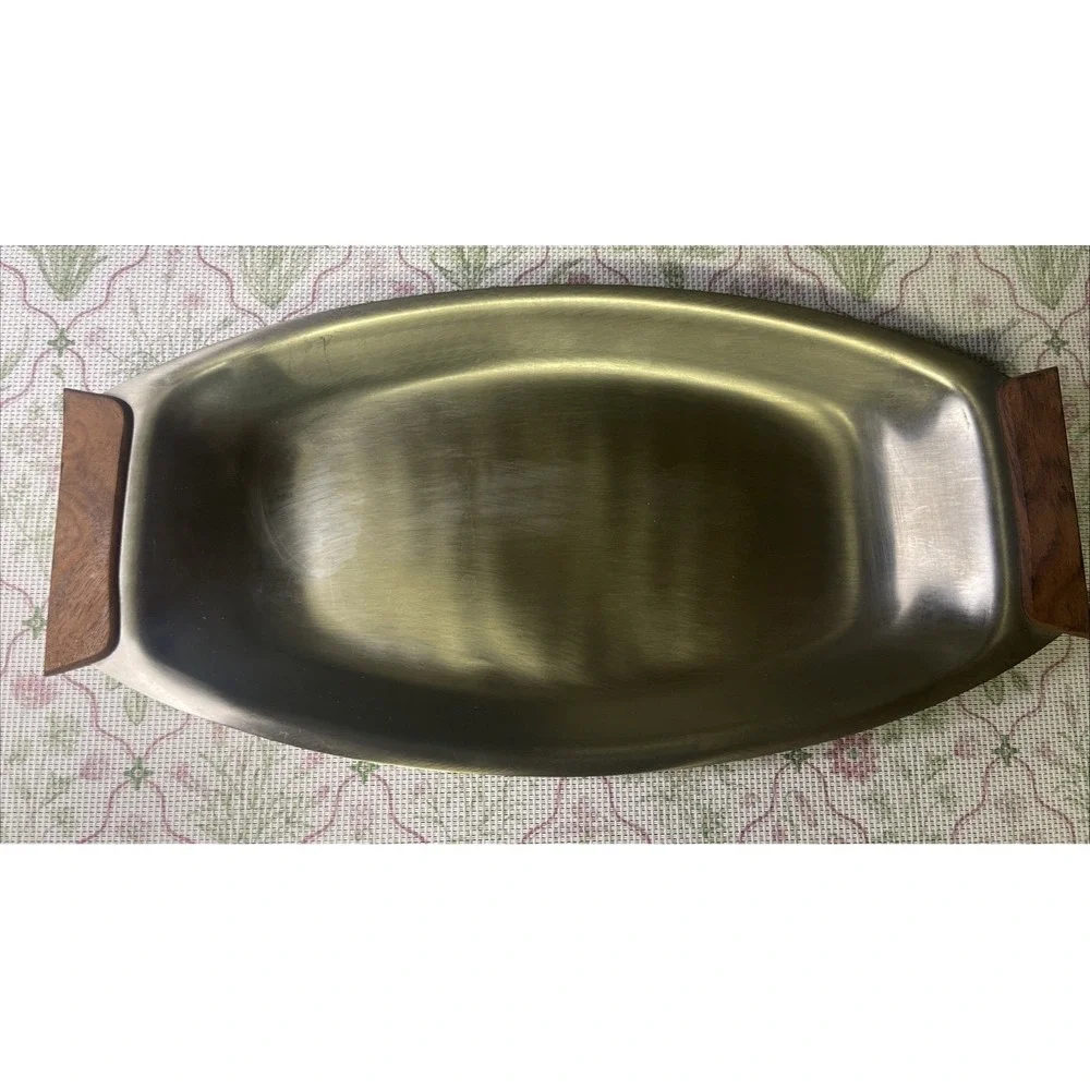 Vintage Stainless Steel Serving Tray 6.5x12.5