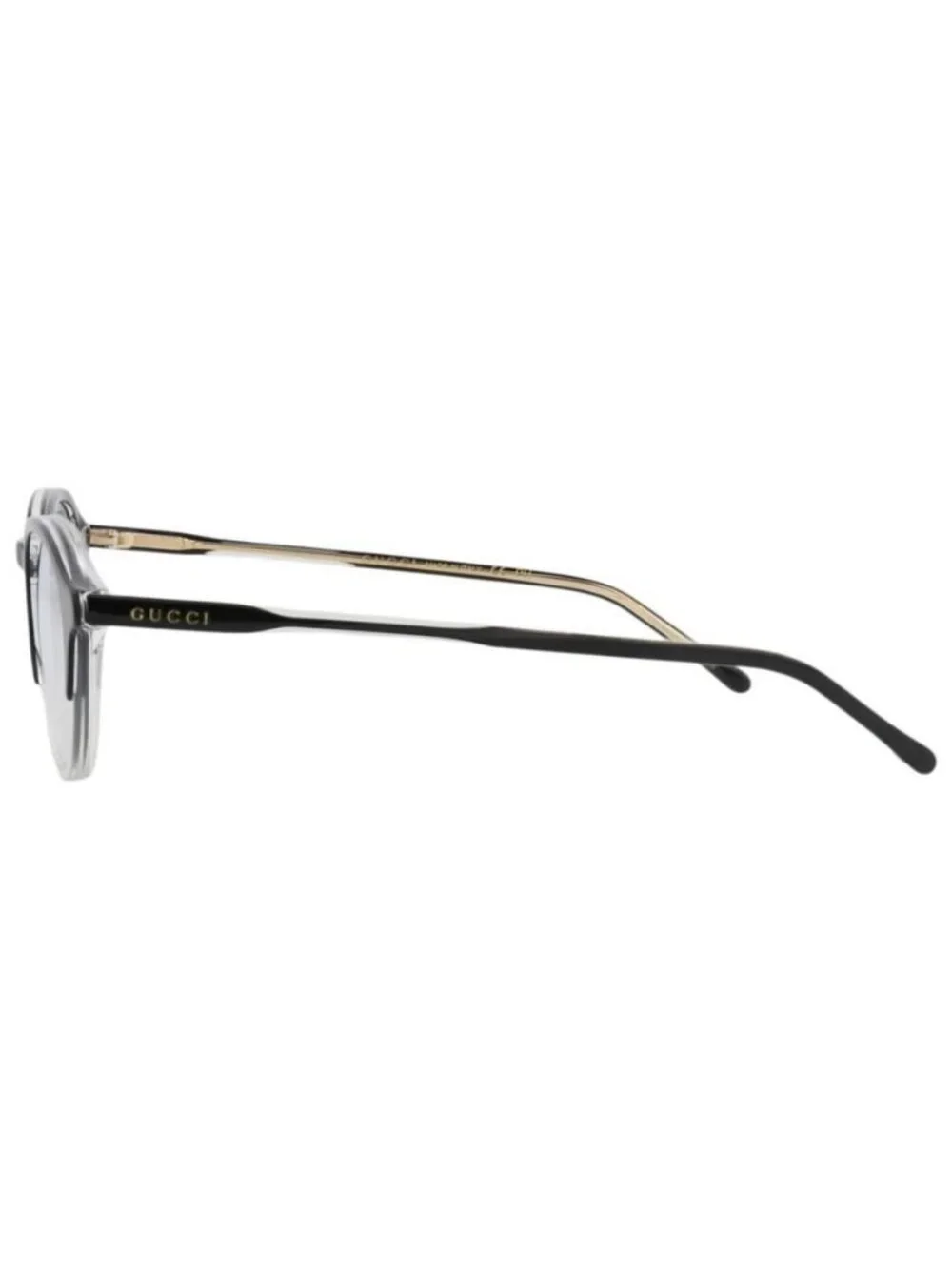 New Gucci Mens Round/Oval Black Black Transparent Fashion Designer Eyeglasses