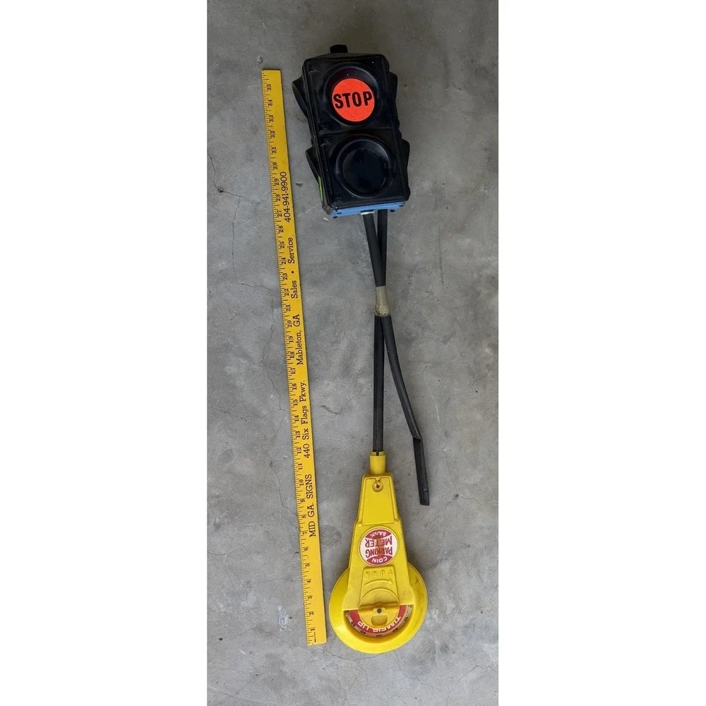 Vintage Traffic  Signal Light Double 3D‎ Parking Meter For Train Sets Display
