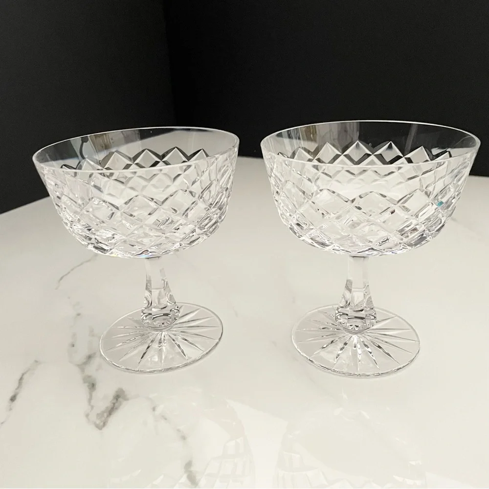 SET of 2 Crystal Dessert Coupes